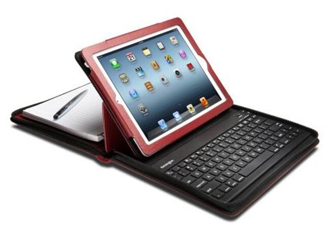 Kensington KeyFolio Executive Bluetooth Keyboard and Portable Organizer for iPad 2 3 4 Red