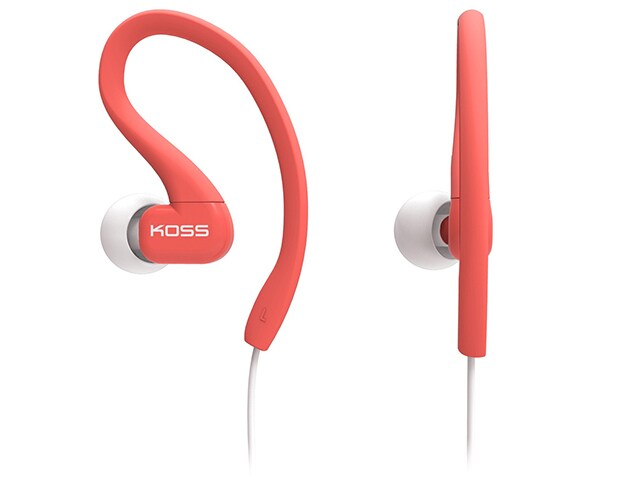 Koss KSC32 FitClips Sport Headphones Coral