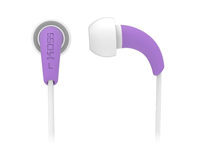 Koss KEB32 FitBuds Sweat Resistant Earbuds Purple