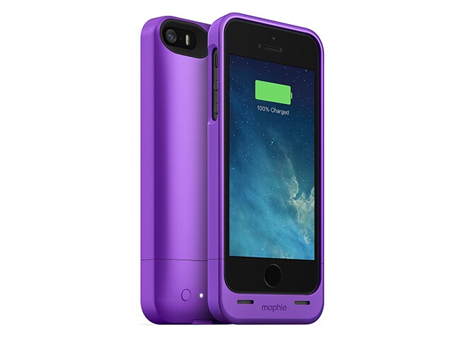 mophie Juice Pack Helium Rechargeable External Battery Case for iPhone 5 5s Purple