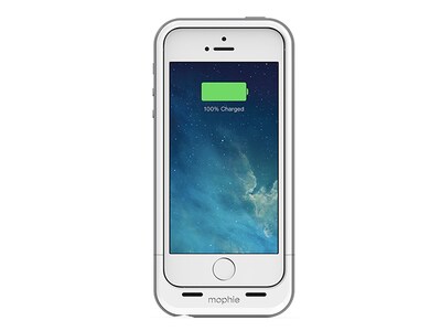 Étui et pile externe rechargeable mophie Juice Pack Plus pour iPhone 5/5s - blanc
