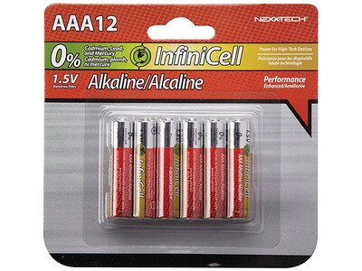 InfiniCell AAA Alkaline Battery 12-Pack