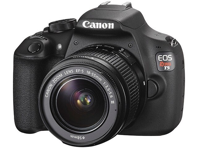 Canon EOS Rebel T5 18MP DSLR Camera with EF S 18 55mm IS II Lens