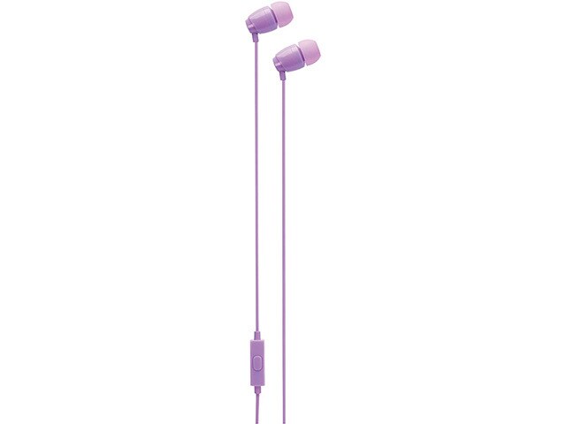 HeadRush in ear stereo earbuds with in line mic purple