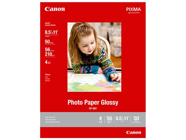 Canon GP 601 8.5 quot; x 11 quot; LTR Glossy Photo Paper 50 Sheets