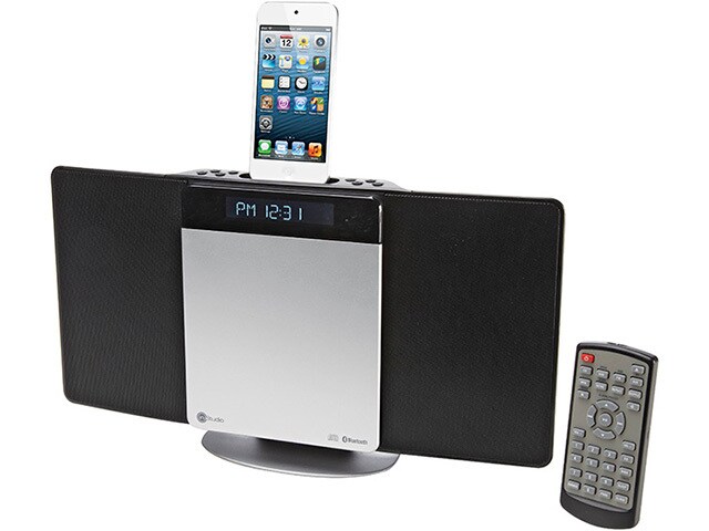 inStudio Eminent Bluetooth Micro System with Vertical CD Player and Lightning Dock