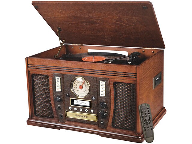 Innovative Technology Wooden Music Centre with Recordable CD Player and BluetoothÂ® Function