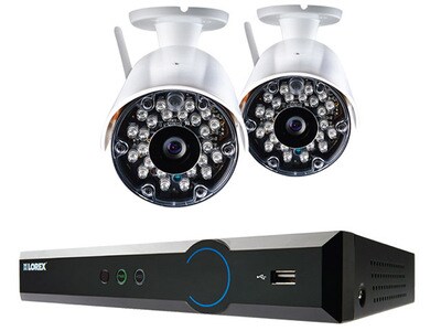 Lorex Eco Blackbox 3 Series 4-Channel Security Camera System with Tablet/Smartphone Viewing- 2 Cameras