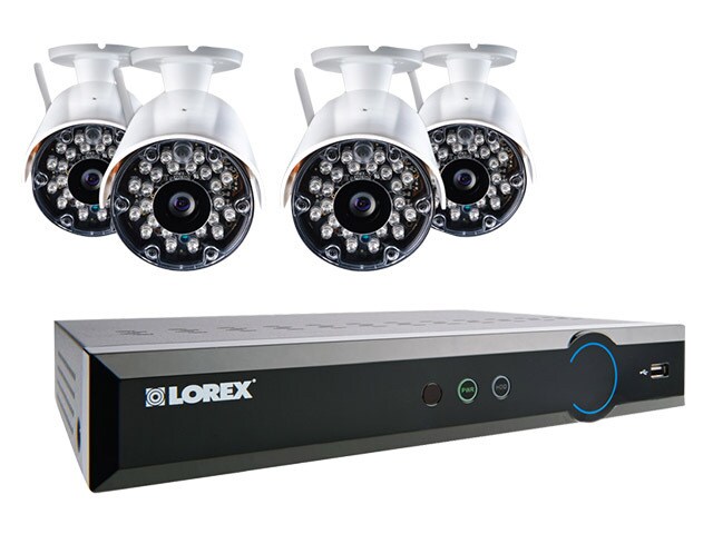 LOREX LH030 Eco Blackbox 3 Series 8 Channel Security Camera System with Tablet Smartphone Viewing 4 Cameras