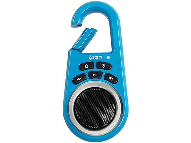 ION Audio Clipster Wireless Speaker with Built in Clip Blue