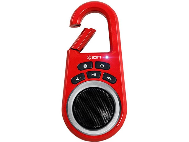 ION Audio Clipster Wireless Speaker with Built in Clip Red