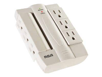 RCA Outlet Surge Protector with 2 USB Ports