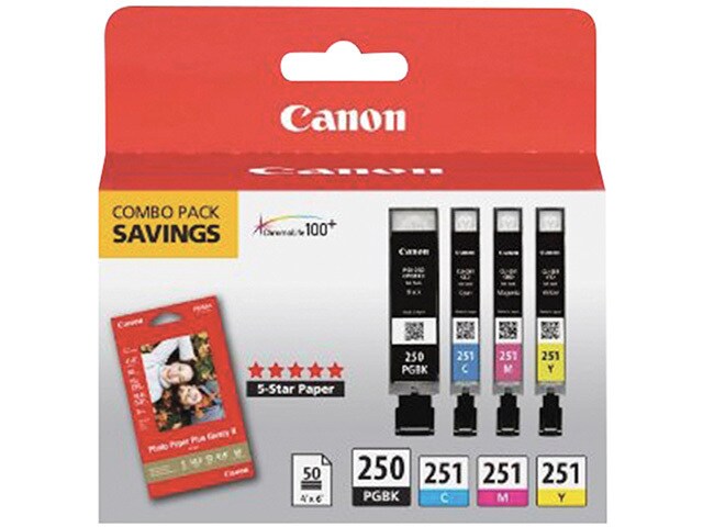 Canon Ink Cartridge PGI 250 BK CLI 251 CMY Club Pack