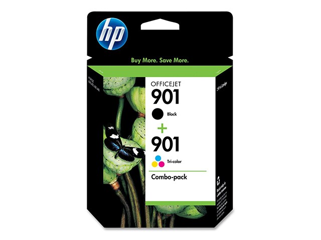 HP 901 Black Tri color Original Ink Cartridges 2 pack CN069FN