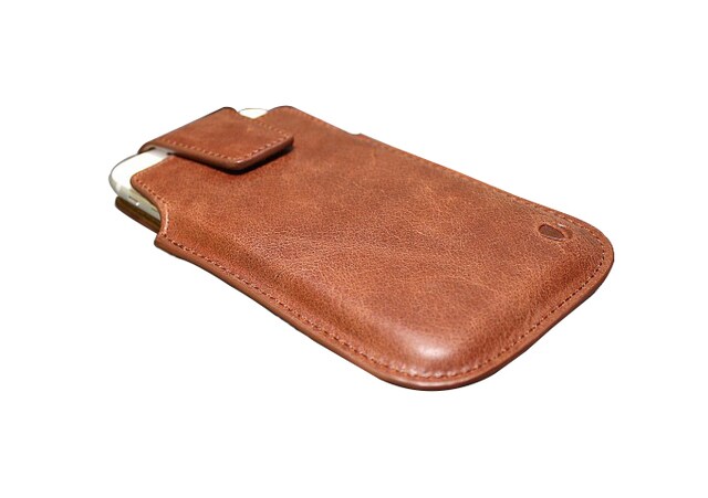 Vetta Leather Case in Large for the Samsung Galaxy S4 Brown