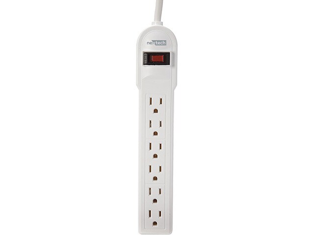 Nexxtech 6 Outlet Surge Protector with 0.91m 3 Cord