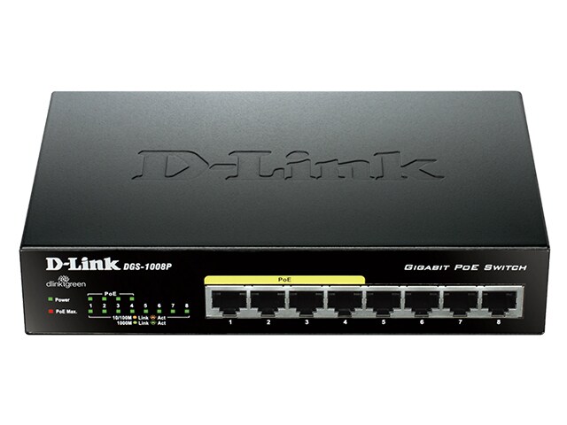 D Link 8 Port Gigabit PoE Unmanaged Switch