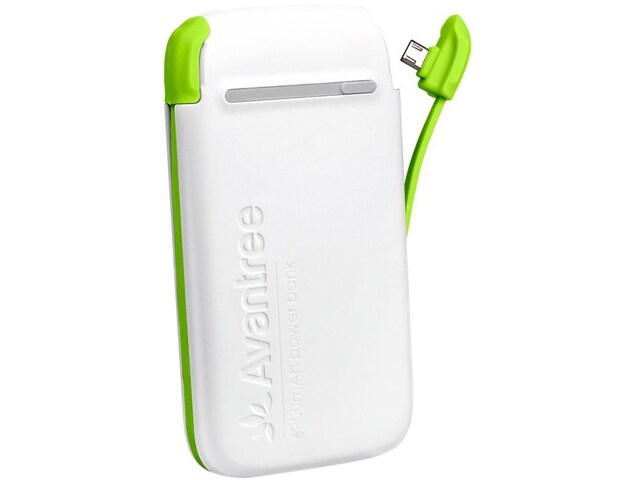 Avantree JUNA 6800mAh Portable Power Bank Green White