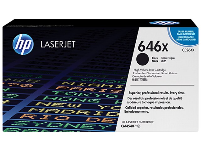 HP 646X CE264X Black High Yield Original LaserJet Toner Cartridge