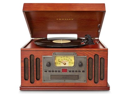Crosley CR704C-PA Musician Turntable, Radio, CD Player and Cassette Deck- Paprika