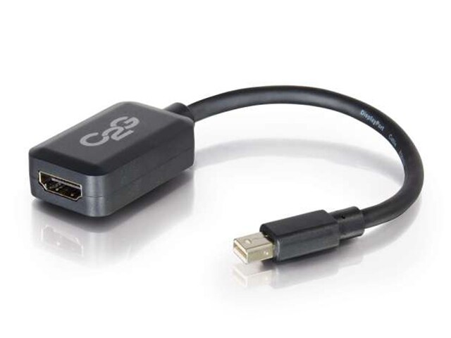 C2G 54313 8 quot; Mini DisplayPort Male to HDMI Female Adapter Converter Black