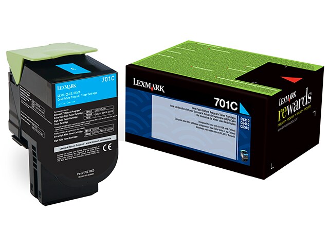 Lexmark 70C10C0 Return Program Toner Cartridge Cyan