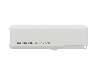 ADATA 8GB DashDrive UV110 Retractable USB Flash Drive - White
