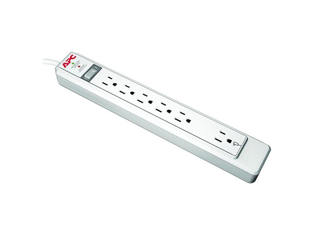 APC P6N SurgeArrest AC 120V 6 Outlet with Ethernet Protection White