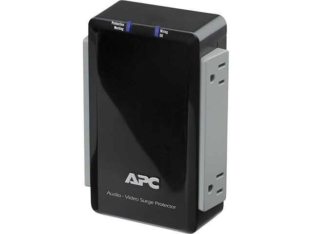 APC P4V Audio Video Surge Protector AC 120V 4 Outlets Black