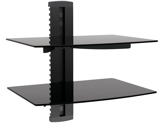 TygerClaw LCD8212BLK Dual Layer Wall Mounted DVD Stand Black