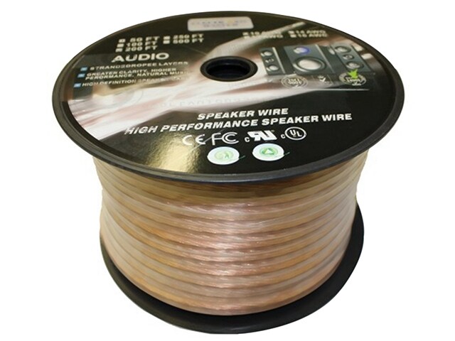 Electronic Master EM6810100 100 Ft 2 Wire Speaker Cable with 10 AWG Copper