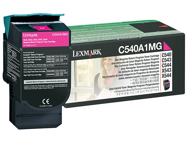 Lexmark C540A1MG C54x X54x Return Program Toner Cartridge Magenta