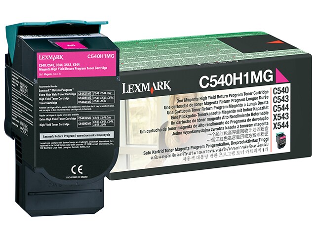 Lexmark C540H1MG High Yield Return Program Toner Cartridge Magenta