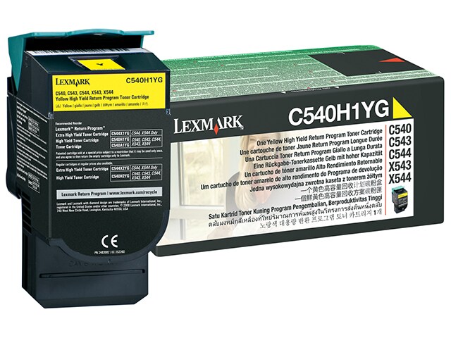 Lexmark C540H1YG High Yield Return Program Toner Cartridge Yellow