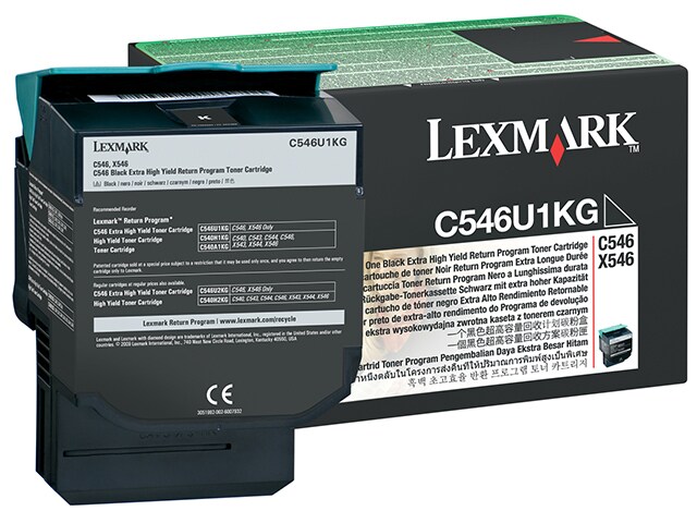 Lexmark C546U1KG Extra High Yield Return Program Toner Cartridge Black