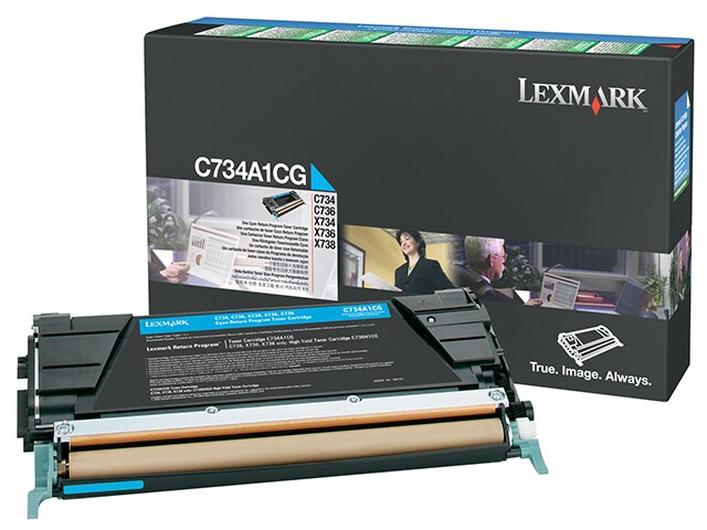 Lexmark C734A1CG Return Program Toner Cartridge Cyan