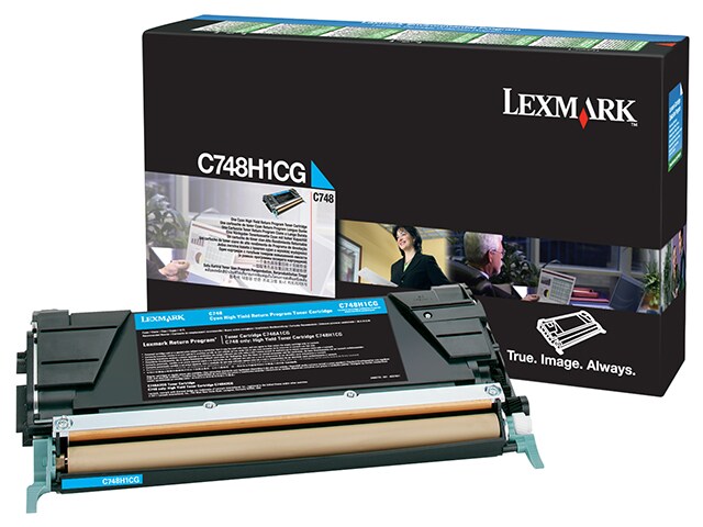 Lexmark C748H1CG High Yield Return Program Toner Cartridge Cyan