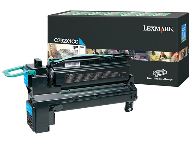 Lexmark C792X1CG Extra High Yield Return Program Print Cartridge Cyan