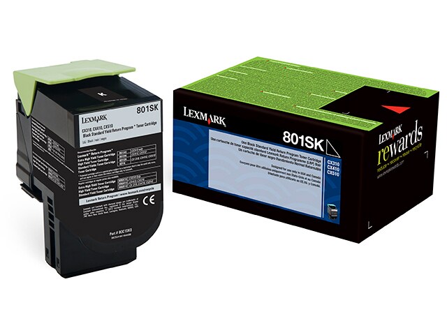 Lexmark 80C1SK0 801SK Standard Yield Return Program Toner Cartridge Black