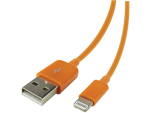 Nexxtech 1.2m 4 Charge Sync Lightning USB Cable Clementine