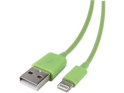 Câble de charge et de synchronisation USB-Lightning de 1,2 m (4 pi) de Nexxtech - Vert lime