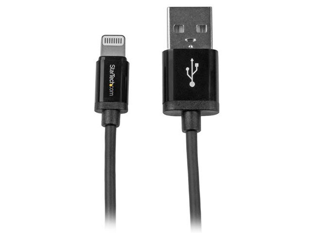 StarTech 0.3m 11 quot; Short Apple Lightning Connector to USB Cable Black