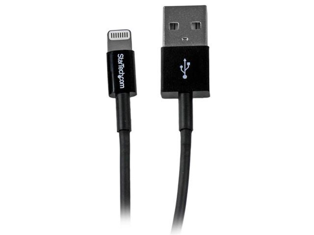 Startech 1m 3 Apple Slim Lightning Connector to USB Cable Black