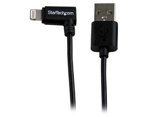 Startech 1m 3 Angled Apple Lightning Connector to USB Cable Black