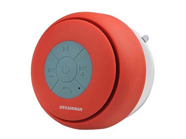 SYLVANIA Bluetooth Shower Speaker Red