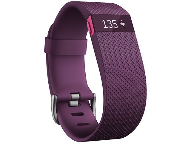 Fitbit Charge HR Wireless Activity Tracker Large Plum