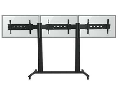 TygerClaw LVW8603 Mobile 3 TV's Stand for 30" - 60" TV's