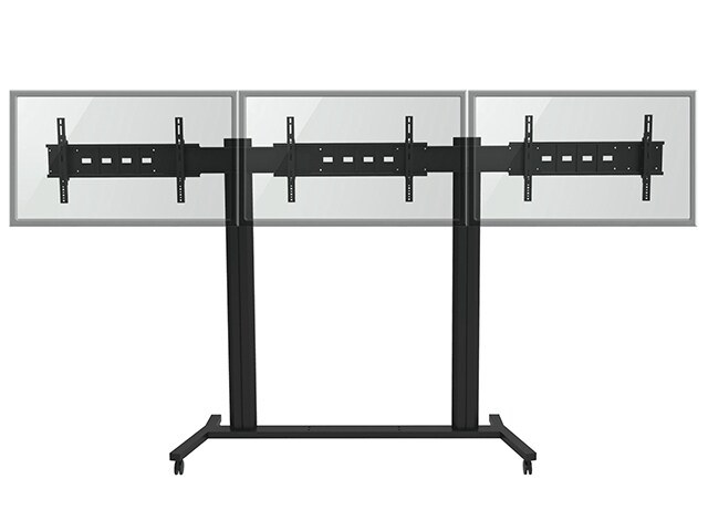 TygerClaw LVW8603 Mobile 3 TV s Stand for 30 quot; 60 quot; TV s