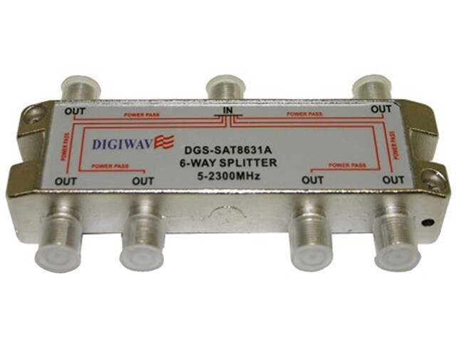 Digiwave DGSSAT8631A 6 Way Splitter for 5 to 2400Mhz