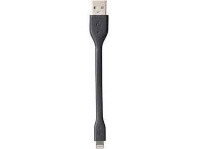 Nexxtech 10cm Flexible USB to Lightning Cable - Black